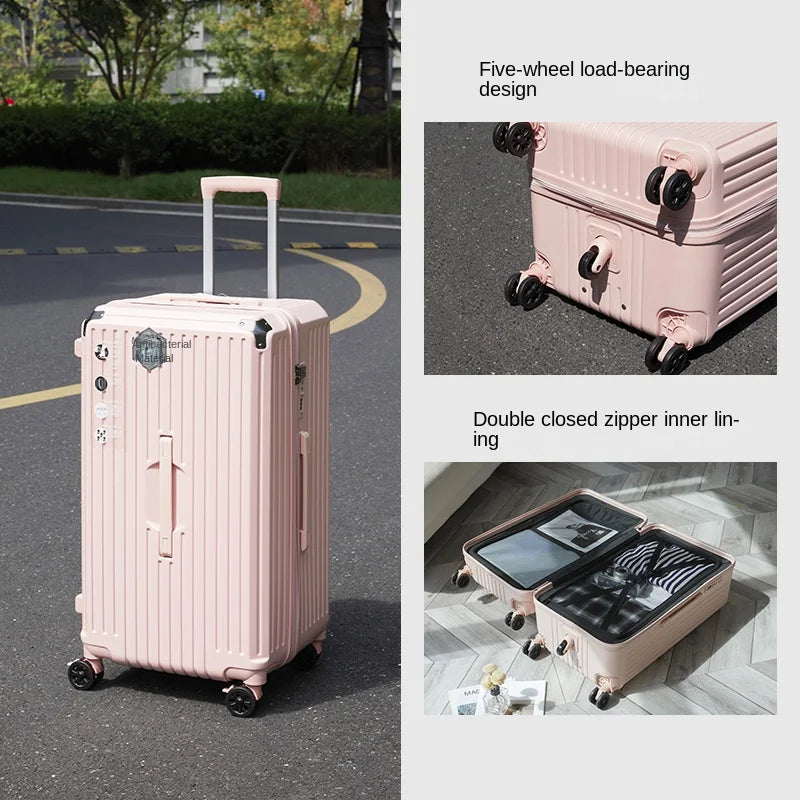 28/30/36/50 inch Oversized Travel Suitcase with Five Spinner Wheels 20 inch Boardable Case PC High Capacity Trolley Luggage