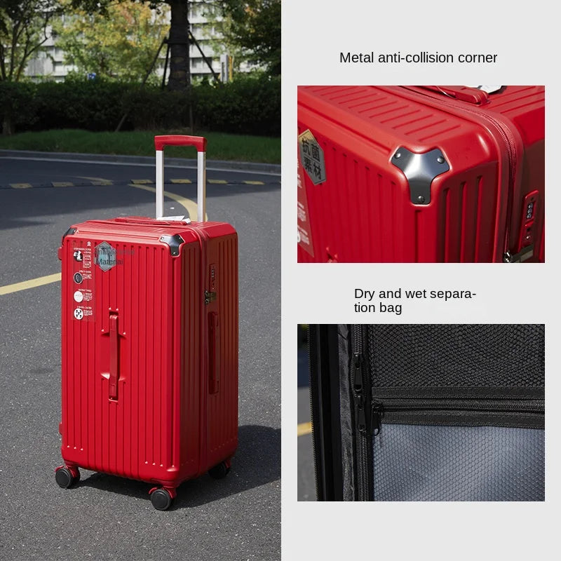 28/30/36/50 inch Oversized Travel Suitcase with Five Spinner Wheels 20 inch Boardable Case PC High Capacity Trolley Luggage
