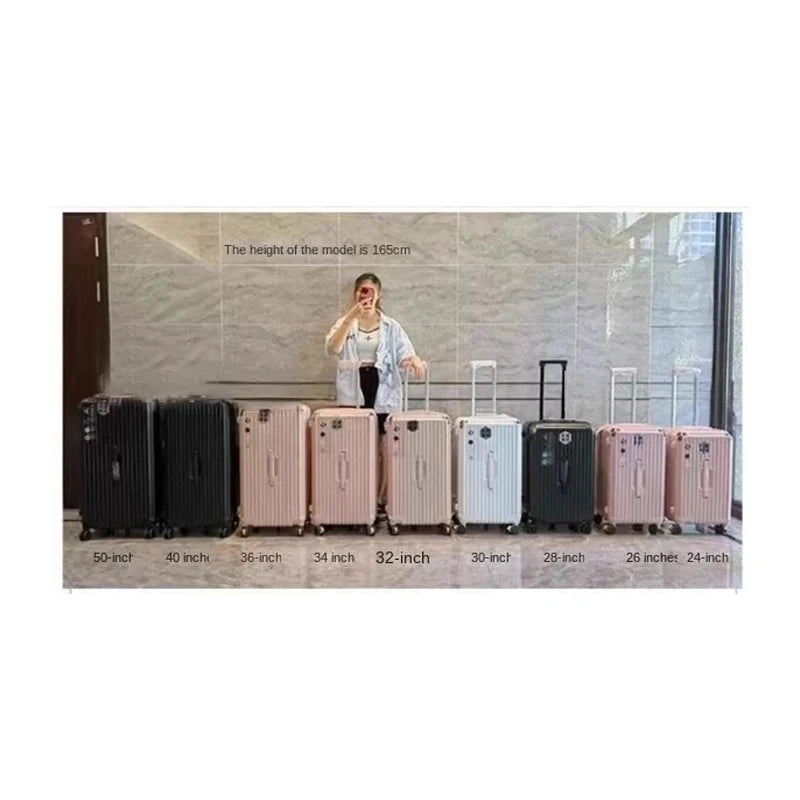 28/30/36/50 inch Oversized Travel Suitcase with Five Spinner Wheels 20 inch Boardable Case PC High Capacity Trolley Luggage