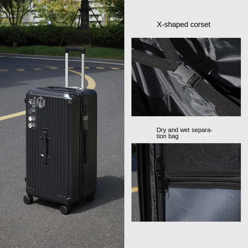28/30/36/50 inch Oversized Travel Suitcase with Five Spinner Wheels 20 inch Boardable Case PC High Capacity Trolley Luggage