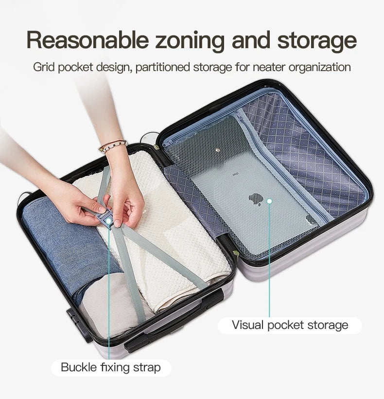 14/16 inch Small Luggage Compartment 20*30*40 cm Spring and Autumn Air Travel Boarding Password Box Travel Suitcase