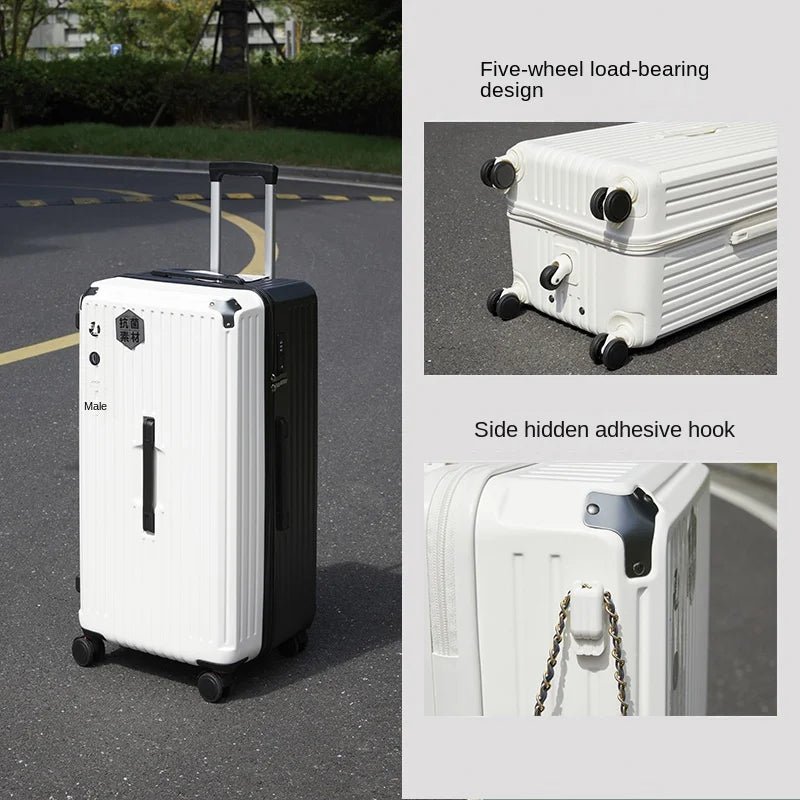 28/30/36/50 inch Oversized Travel Suitcase with Five Spinner Wheels 20 inch Boardable Case PC High Capacity Trolley Luggage