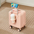 14 Inch Portable Luggage with 3 Extension Handles Carry-On Bag Lightweight Travel Suitcase with Cup And Phone Holder Suitcase